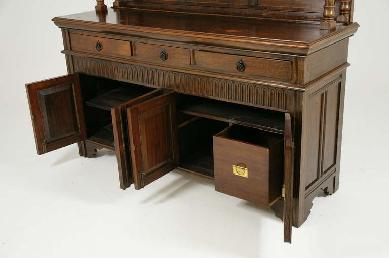 Very Large Early 20th Century Oak Welsh Dresser, Buffet, Hutch 6