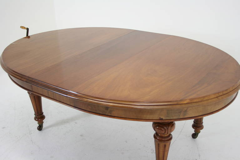 Antique Scottish Victorian Oval Mahogany Dining or Writing Table, 1870 4