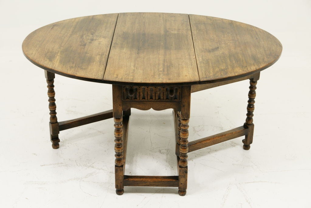 Oak Gateleg Drop Leaf Table