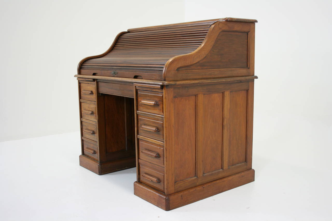 antique mahogany roll top desk