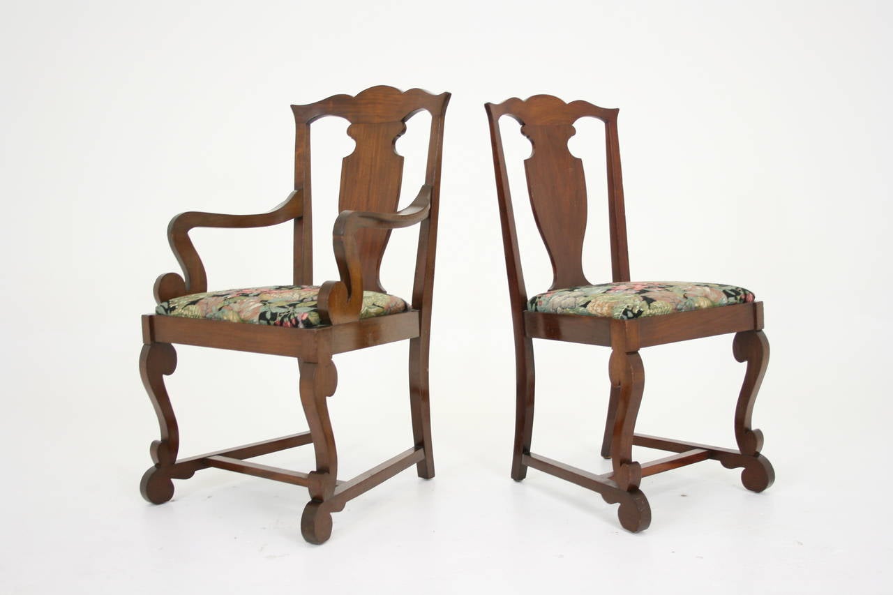 Eight Antique American Mahogany Empire Dining Chairs (Six and Two Armchairs) 6