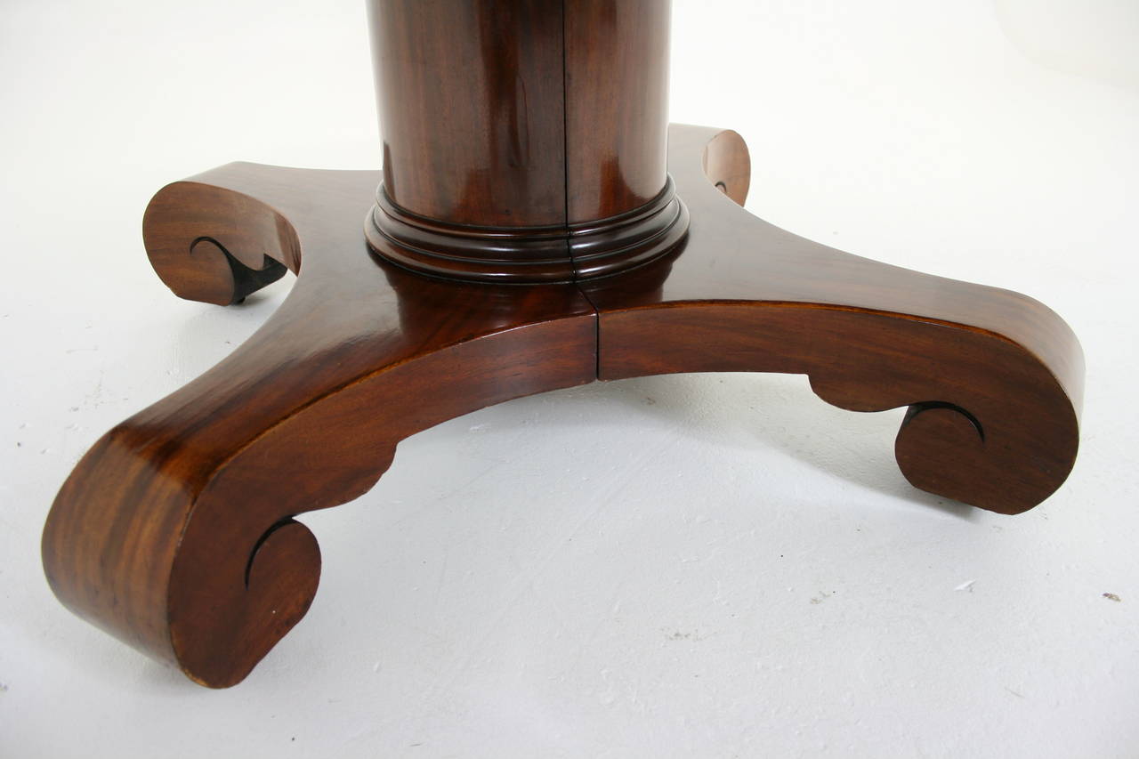 split pedestal dining table