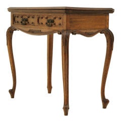 Oak Turn Over Card Table