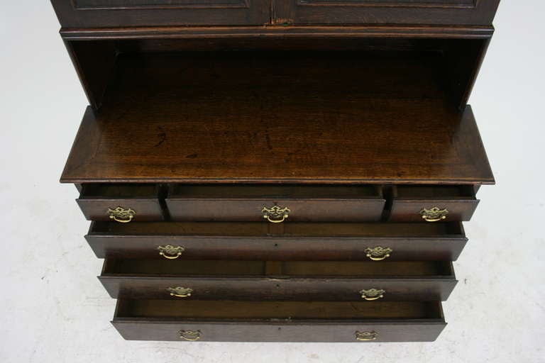 Early 19th Century Oak Housekeeper Cupboard, Cabinet, Bookcase, Dresser 2