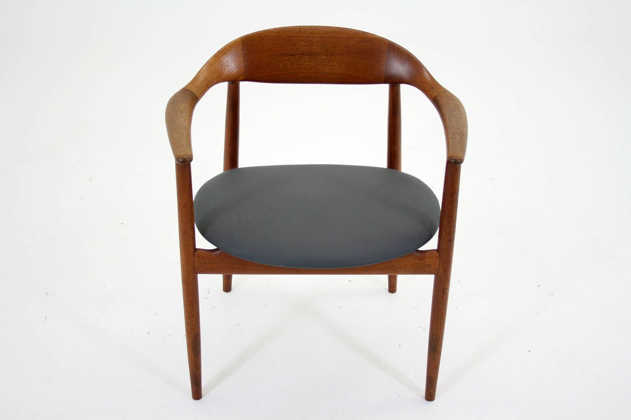 Danish Mid Century Modern Teak Arm Chair by Kurt Ostervig for Brande 5