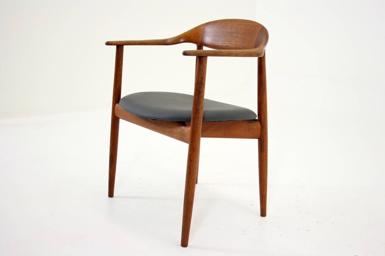 Danish Mid Century Modern Teak Arm Chair by Kurt Ostervig for Brande In Excellent Condition In Vancouver, BC