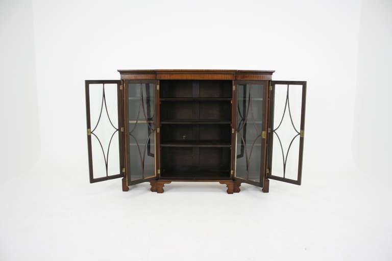 Early 20th Century Mahogany Breakfront Bookcase, China, Display Cabinet 1