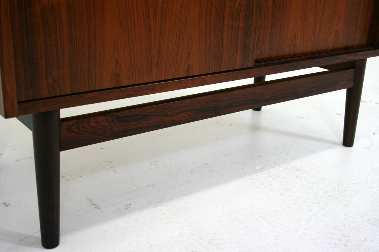 Danish Mid Century Modern Rosewood Bookcase Cabinet Desk Bookshelf 3