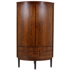 Dänischer Mid Century Modern Palisander Eckschrank Bar Schrank