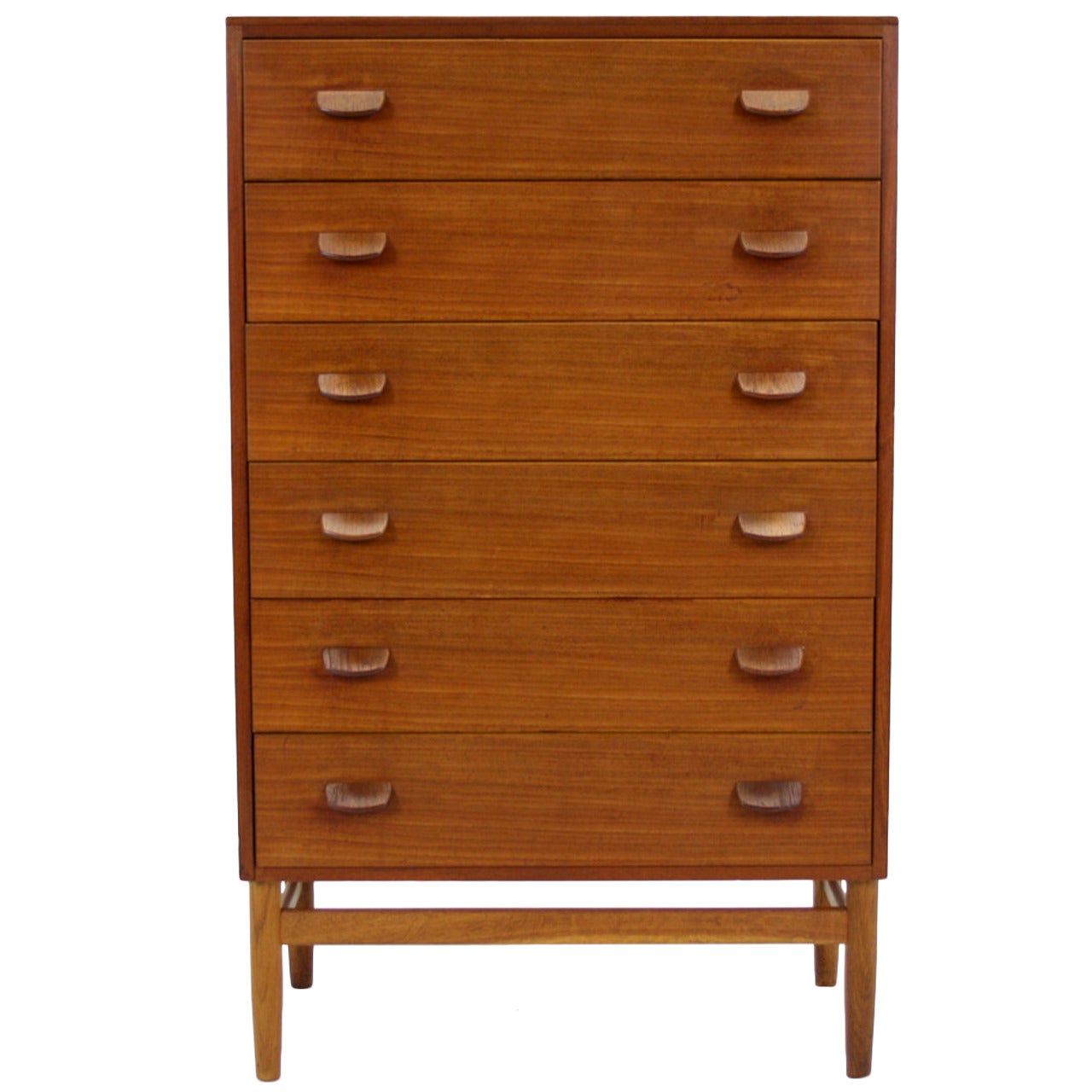 Danish Mid Century ModernTeak Dresser chest of Drawers by Poul Volther