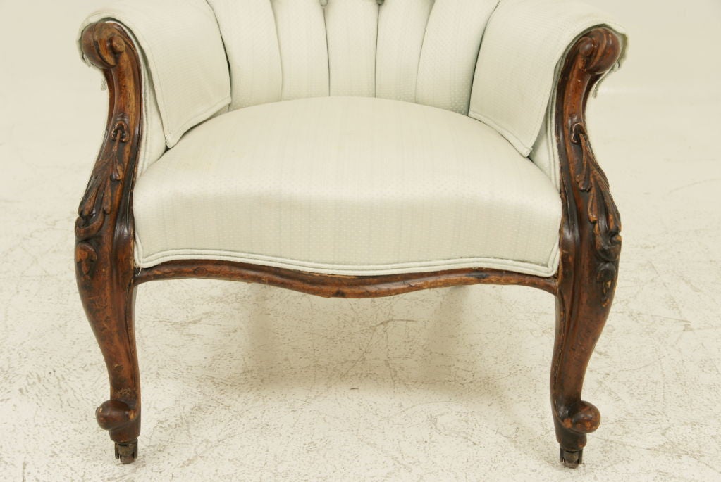 Victorian Solid Mahogany Gent's Arm Chair 2