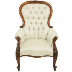Victorian Solid Mahogany Gent's Arm Chair