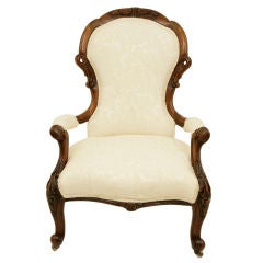 Antique Victorian Gentlemen's Open Arm Chair
