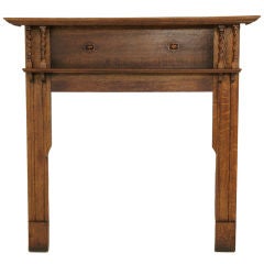 Petite Oak Barley Twist Fireplace Mantle