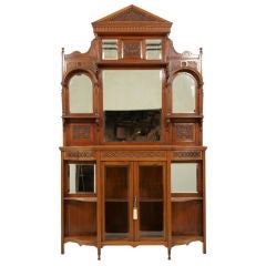 Victorian Solid Walnut Display Cabinet/Etagere