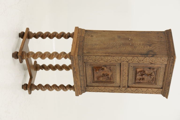 19th Century Oak Bible Box / Cabinet 3