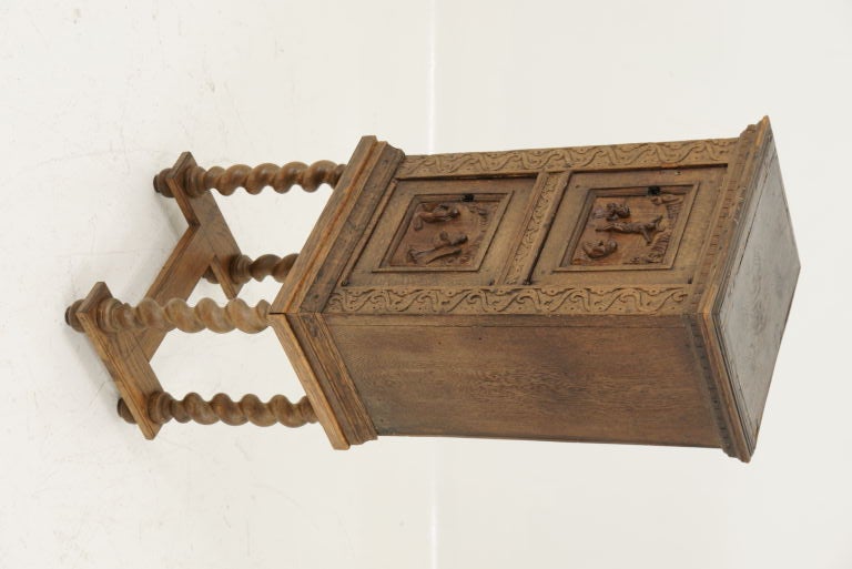 19th Century Oak Bible Box / Cabinet 5
