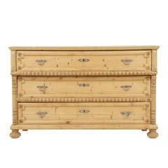 Austrian 3 Drawer Pine Chest Of Drawers