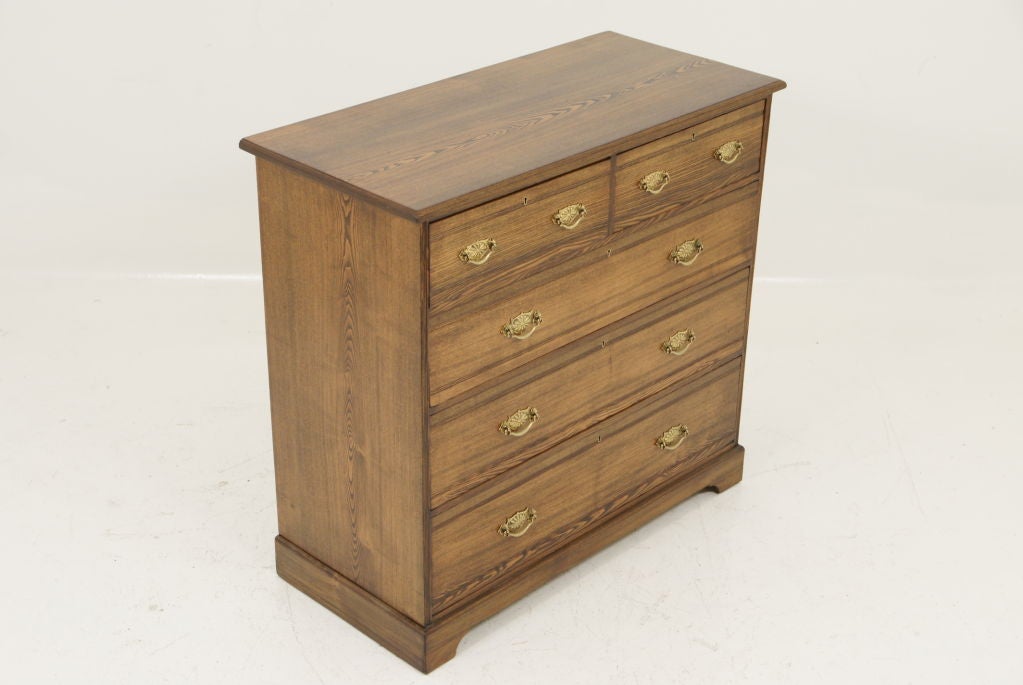 Large Scottish Ash 5-Drawer Dresser, Chest Of Drawers In Excellent Condition In Vancouver, BC