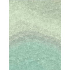 silk rug - ABSTRACT SUNFLOWER III - Cinnabar Gradation