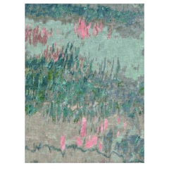 silk rug - SPRING BLOOM BREEZE ABSTRACT