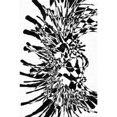 rug - GEOMETRIC ABSTRACTION II – Titanium White & China Black