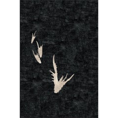 rug - SPACIAL KINETIC ABSTRACT I – China Black 
Ivory