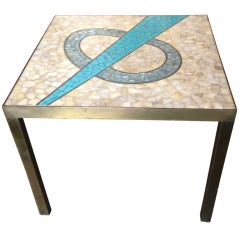 Vintage Mosaic Tile Top Table 