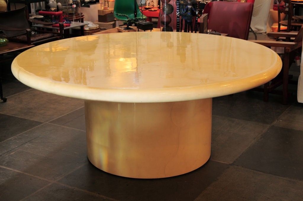 One Goat Skin Dining Table at 1stDibs