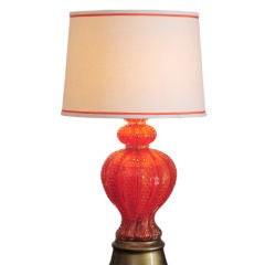 Vintage orange  Murano glass lamp