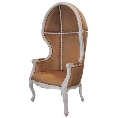 French Balloon Back  Porter arm chair