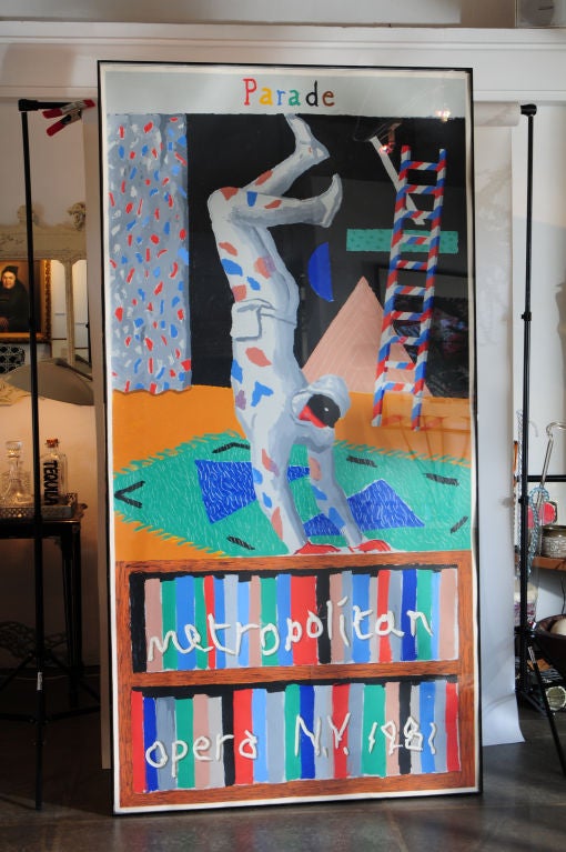 Huge David Hockney Metropolitan Opera N.Y. 1981 Litho