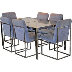 Milo  Baughman dining table and set of 6 chairs