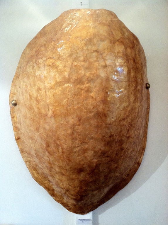 Large turtle shell made of capiz shells