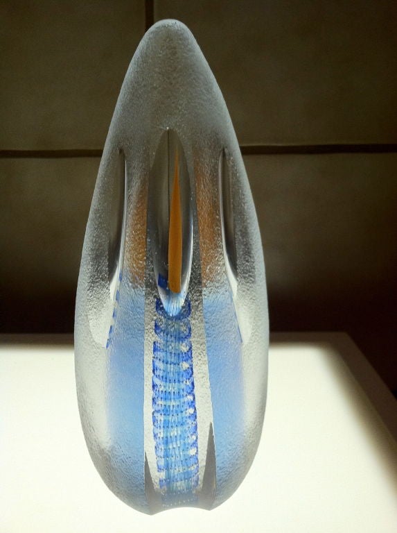 Swedish Monica Backstrom for Kosta Boda, crystal sculpture. For Sale