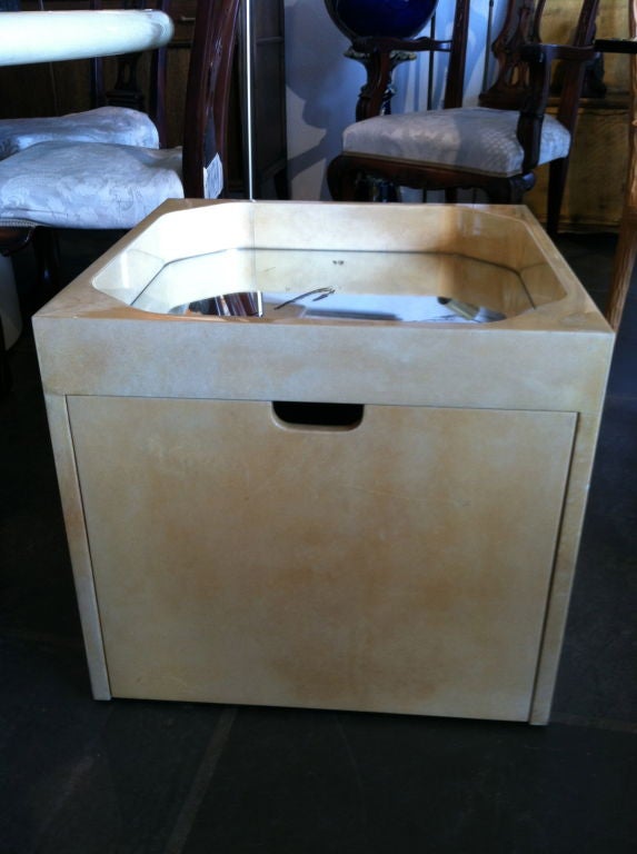 Aldo Tura Goat skin Tray table