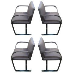Set of 4 Brno Chairs.  By Ludwig Mies Van der Rohe .For Knoll
