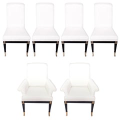 Set Of 6 Mastercraft Upholstered Dining Chairs