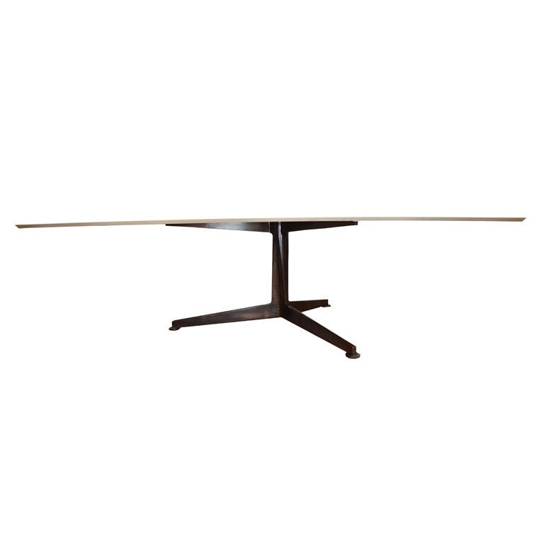 Florence Knoll Inspired Dining Conference Table For Sale 5