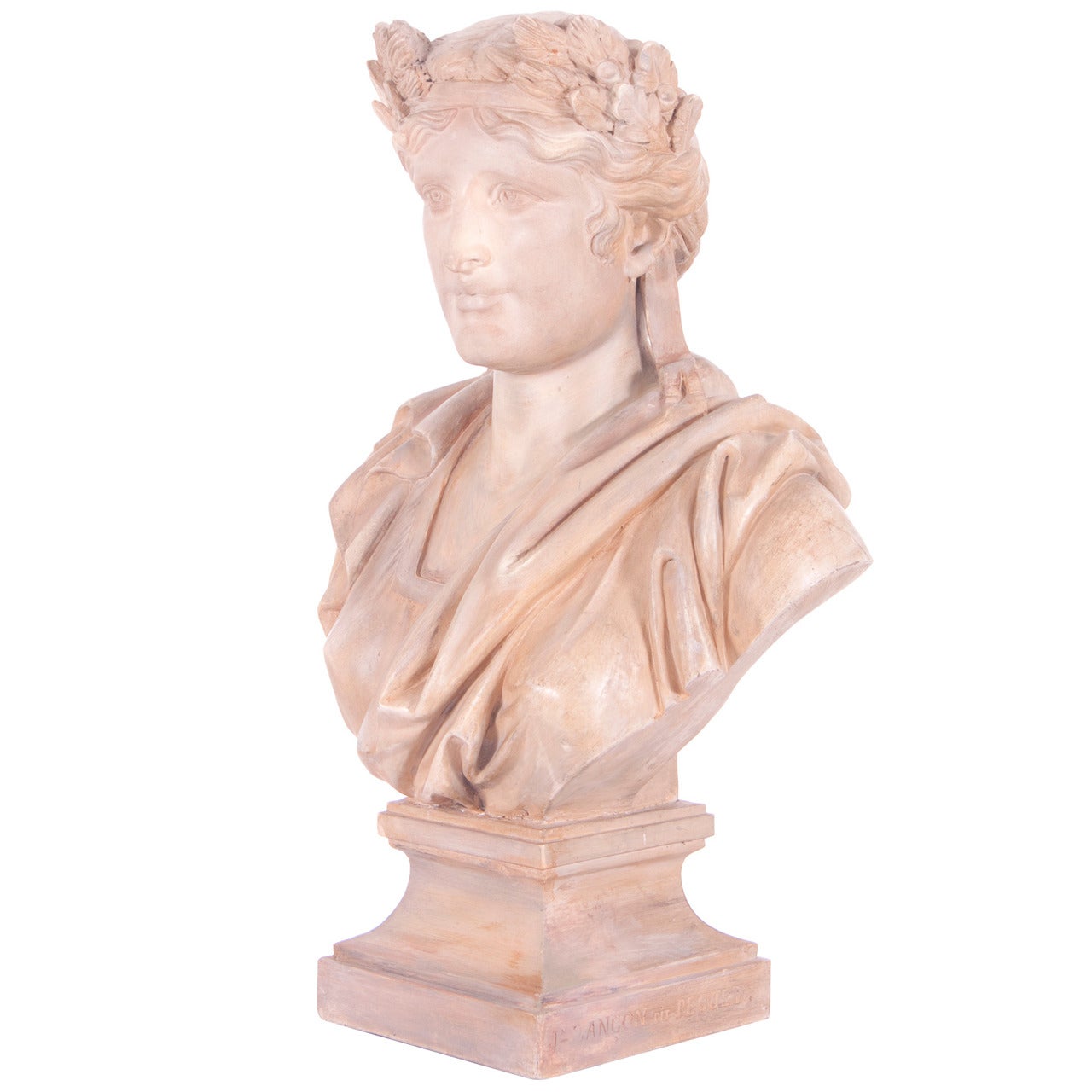 Vintage French Terracotta Bust For Sale