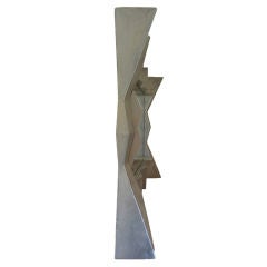 Large Abstract Silver Leafed Mirror