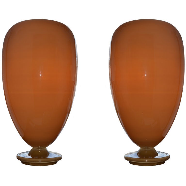 Pair of Art Deco Style Balloon Lamps For Sale