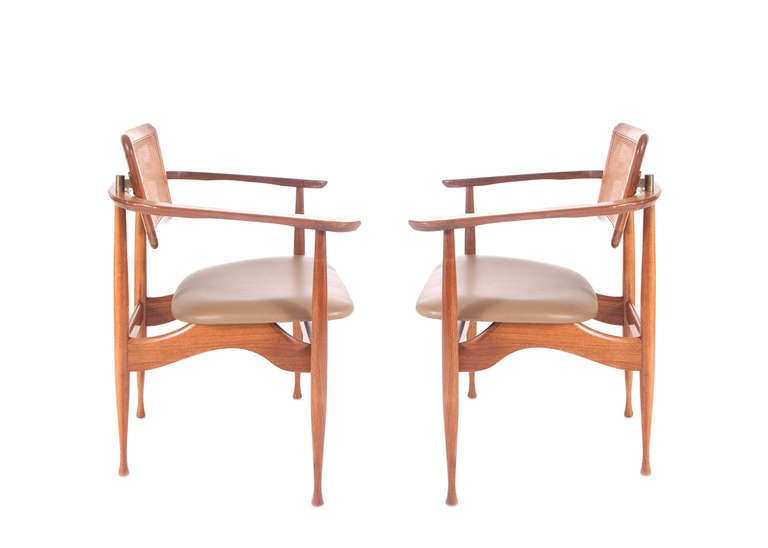 Pair of Thonet Dining Arm Charms with Cane back. In Good Condition For Sale In Houston, TX