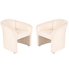 Pair of Club Chairs in the Style of Karl Springer