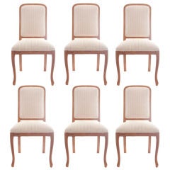 Set of 6 Vintage Hollywood Regency Dining Chairs