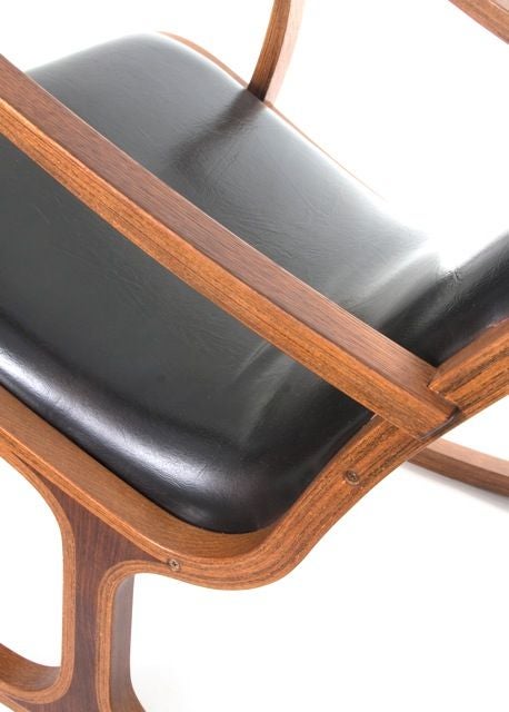 Tendo Mokko Heron Bentwood Frame Rocking Chair 1
