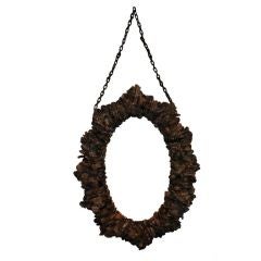 Exquisitely Dark Black Oyster Shell Mirror