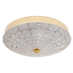 Flush Mounted Textured Glass Ceiling Fixture Flush Mounted Textured Glass Ceiling Fixture