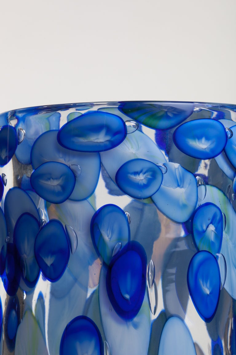 Blown Glass  Pino Signoretto Monumental Murano Glass Vase