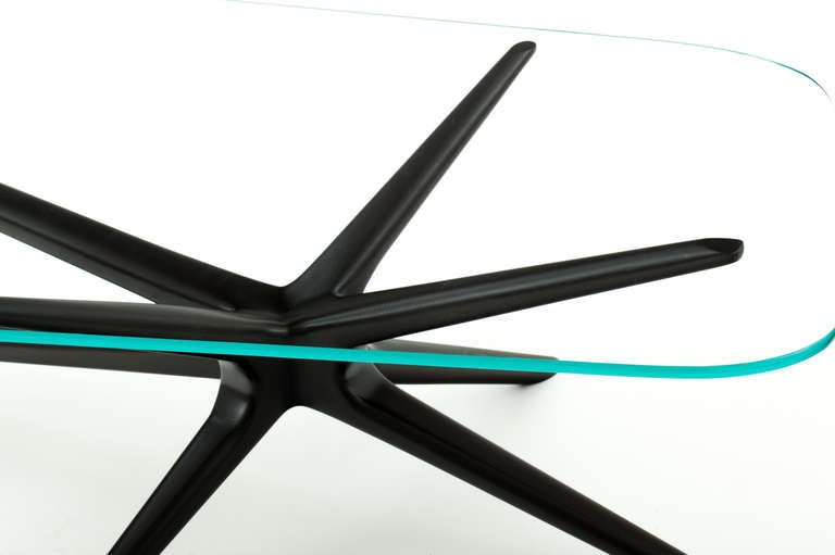 Mid-Century Modern Mahogany Sputnik Leg Coffee Table